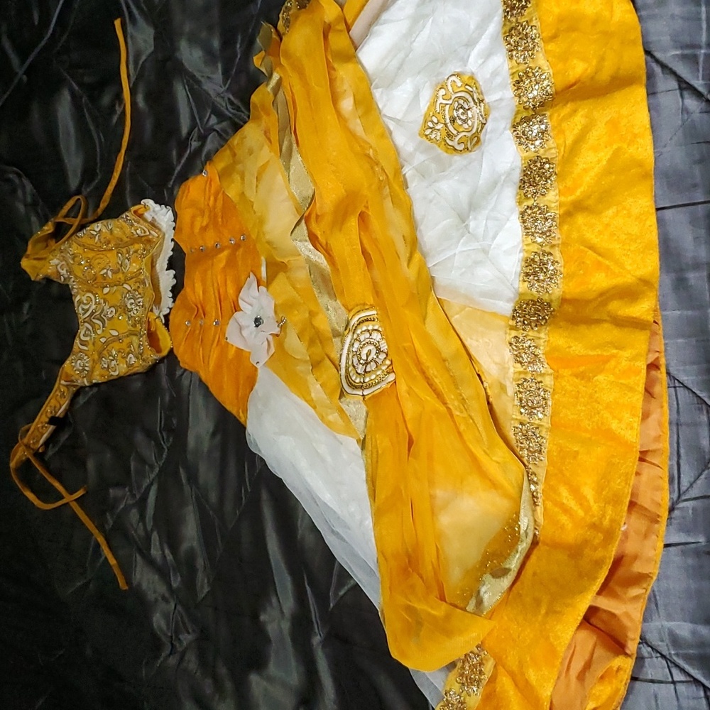 2pc yellow sari (skirt and top)
